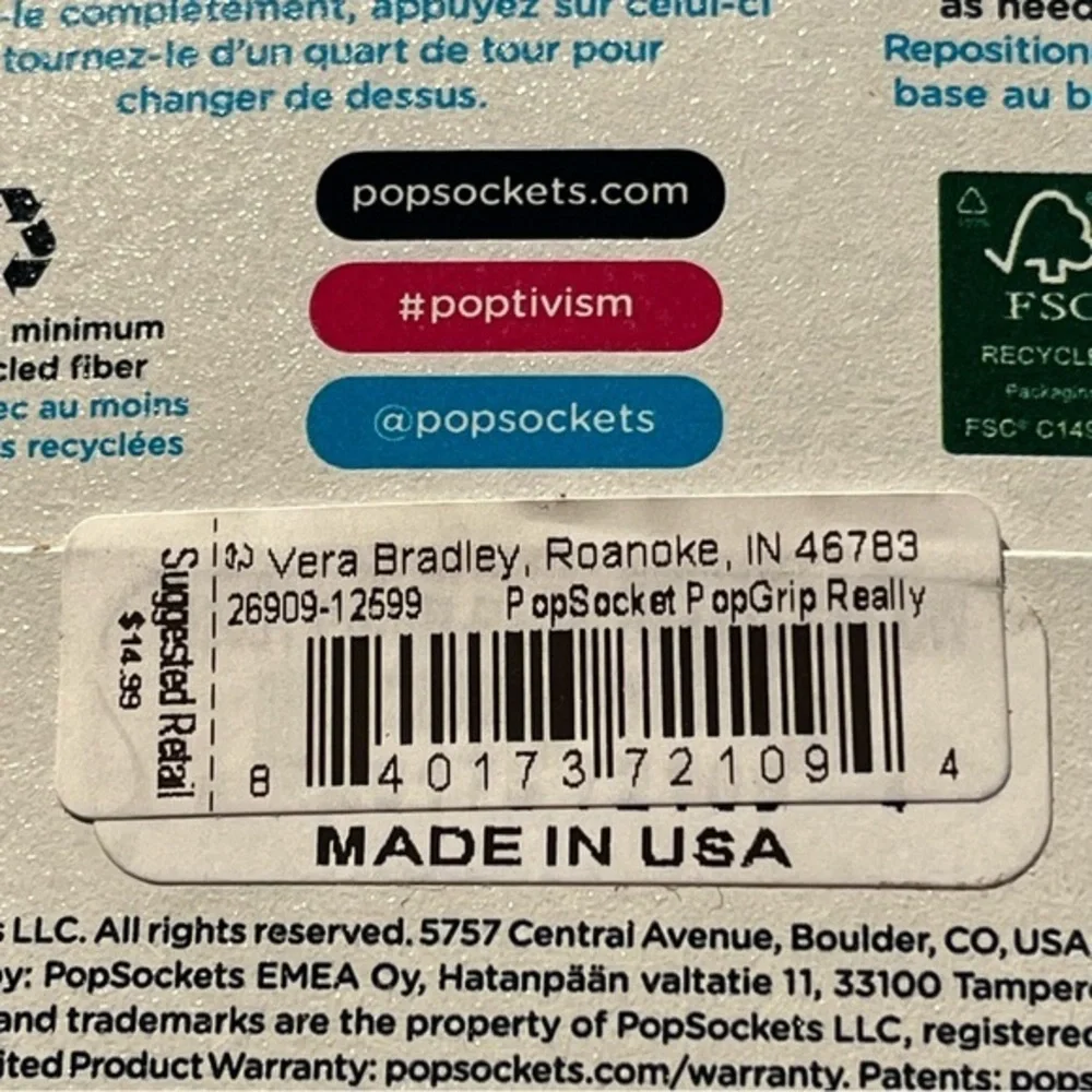 PopSocket PopGrip‎ Vera Bradley Really Regatta, Sailboat